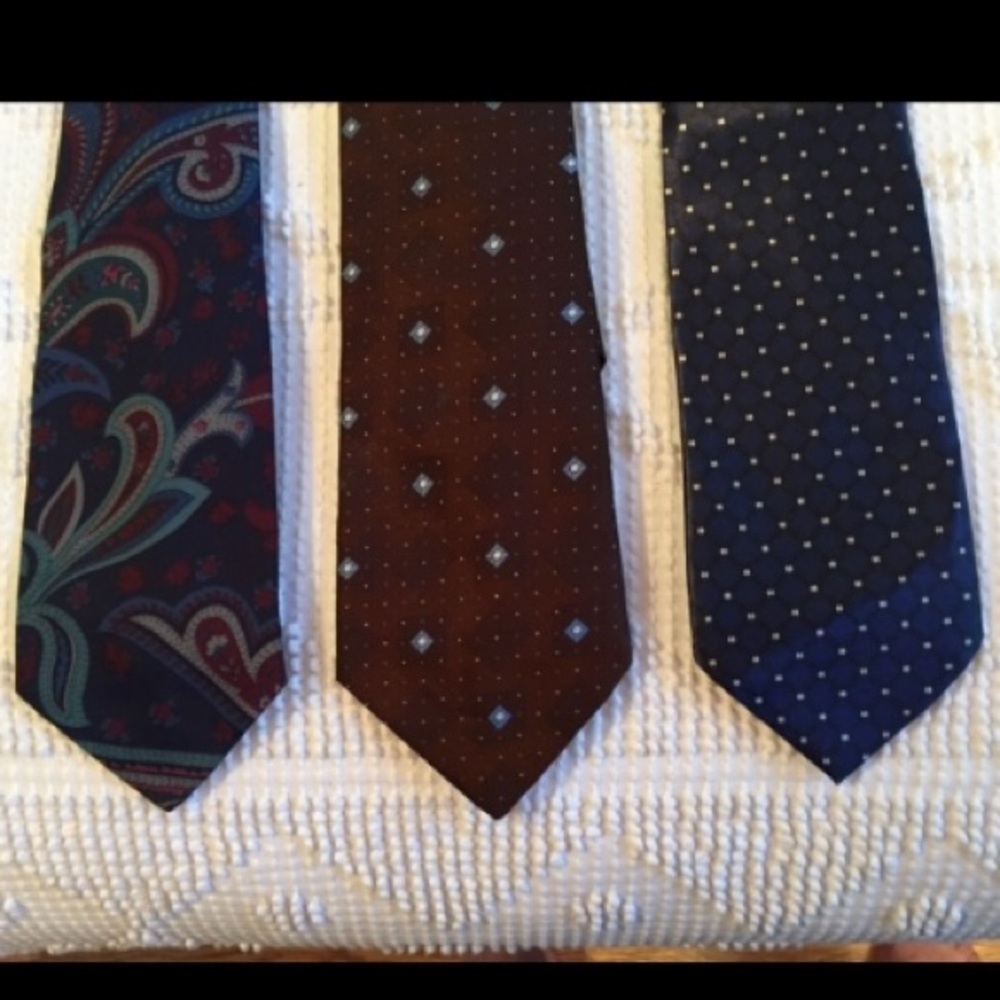 Lot of 3, Manhattan, Fuliwang & Sears The Men’s Store, Vintage Neckties
